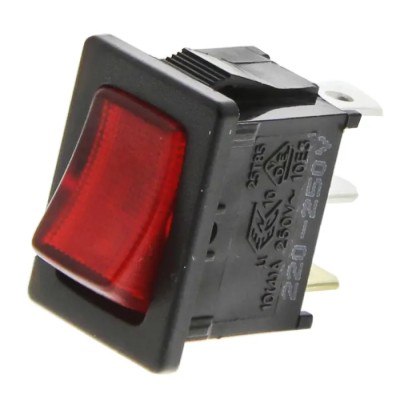 RS PRO Illuminated SPST On-Off Rocker Switch Panel Nylon Housing IP66 10A 250V AC 419-782