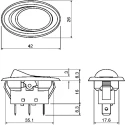 RS PRO SPST Latching On-None-On Rocker Switch Panel Nylon Housing Quick Connect Terminals 419-823