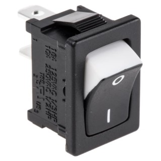 RS PRO SPST On-Off Panel Mount Nylon Rocker Switch 10A 28V DC 250V AC 419-798