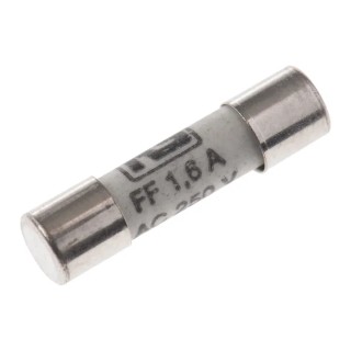 RS PRO 1.6A FF Ceramic Cartridge Fuse 5 x 20 mm, 250V AC, Super Fast Acting, Ceramic Body 420-088