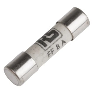 RS PRO 8A FF Ceramic Cartridge Fuse, 5 x 20 mm, 250V AC, Super Fast Acting 420-139