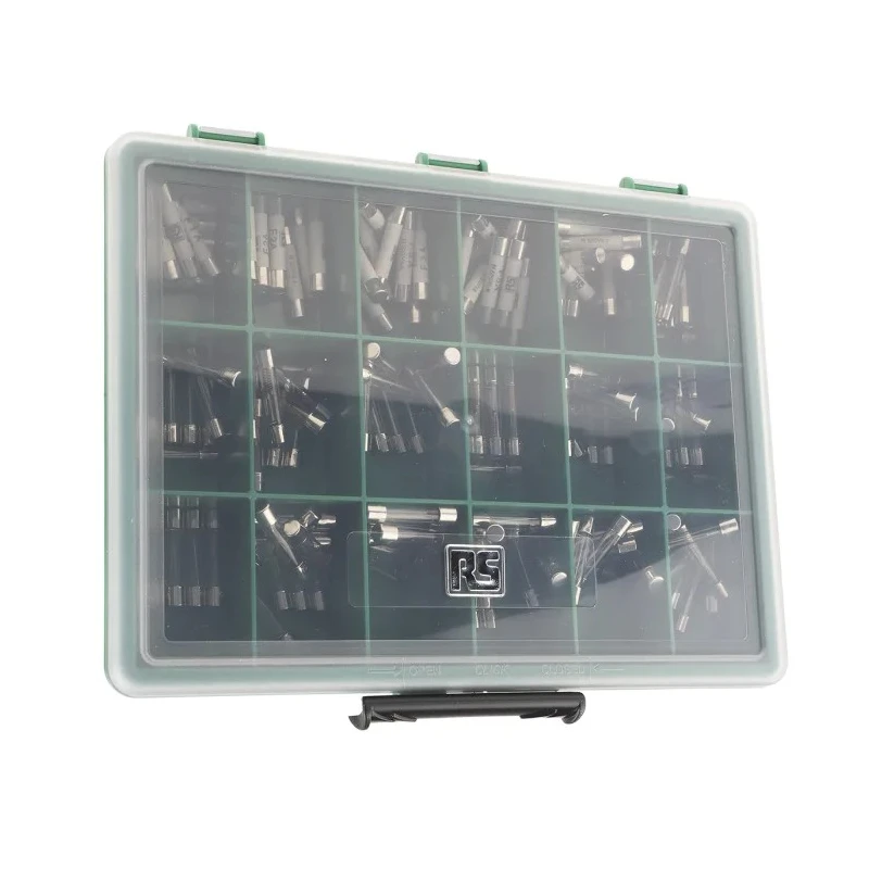 RS PRO Electrical Fuse Kit Mixed 20 mm Miniature HBC LBC Fuses in Plastic Case 420-274