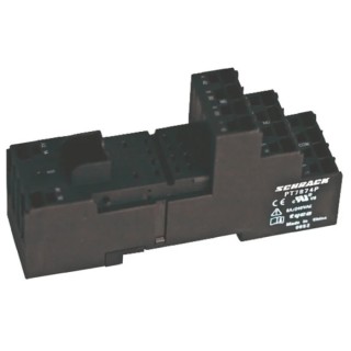 TE Connectivity 14 Way 240V AC DIN Rail Relay Socket for PT Series PT7874P 1860000-1