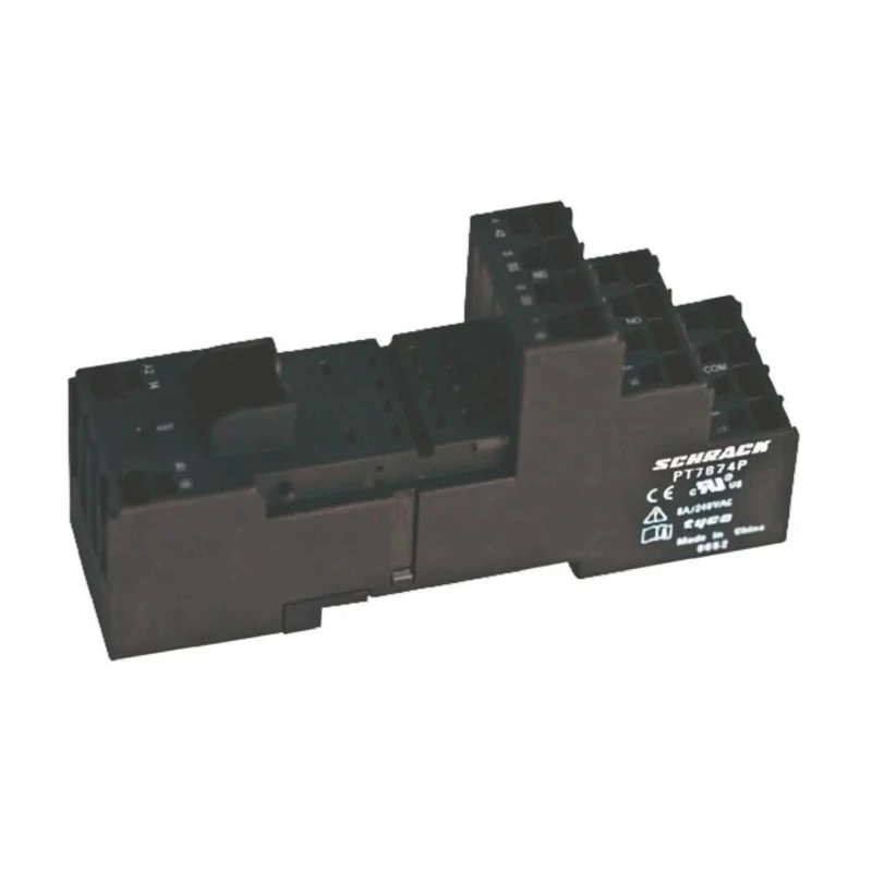 TE Connectivity 14 Way 240V AC DIN Rail Relay Socket for PT Series PT7874P 1860000-1