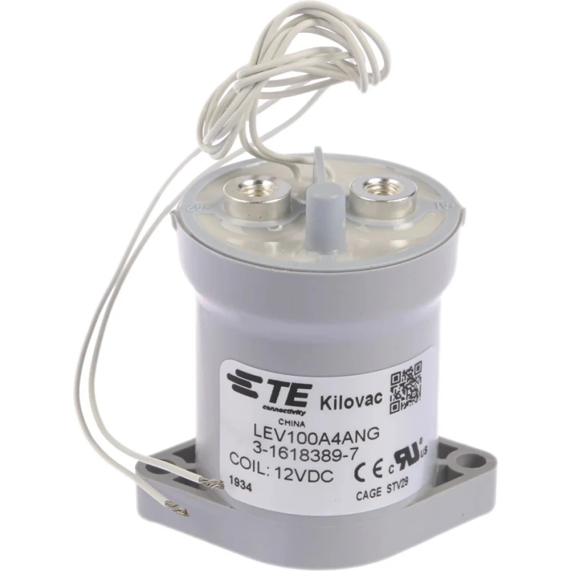 TE Connectivity LEV100 Contactor, 12V DC Coil, 1-Pole, 100 A, 5.5 W Power Rating, 900V Contact Voltage LEV100