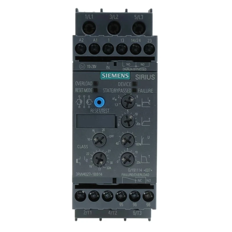 Siemens 3RW40 Soft Starter 480V AC, 15 kW, 3 Phase, IP20 3RW4027-1BB14