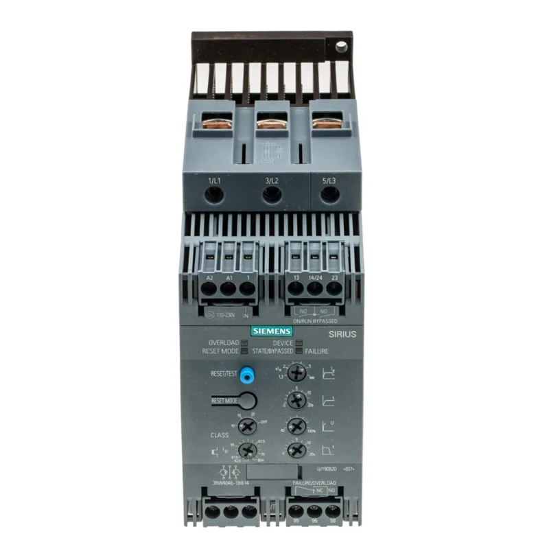 Siemens 3 Phase Soft Starter 45 kW 480V AC SIRIUS 3RW40 Series 3RW4046-1BB14