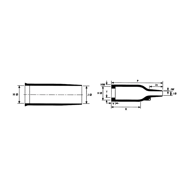 HellermannTyton Heat Shrink Boot Straight 150 Black Fluid Resistant Elastomer, 43 mm 401-57880 157-42-G-PO-X-BK