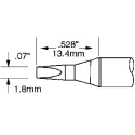 Metcal Soldering Iron Tip 1.8 mm Chisel Tip Width 13.4 mm Tip Length SFV-CH18A