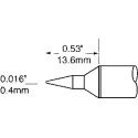 Metcal Soldering Iron Tip, 0.4 mm Tip Width, 13.6 mm Tip Length, Conical SFV-CNL04