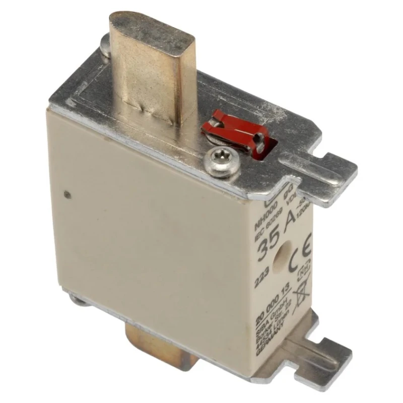 SIBA 35A Centred Tag Fuse NH000 500V AC High Rupture Capacity FF Speed NH000 