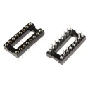 Winslow 2.54 mm Pitch Vertical 16 Way Through Hole Turned Pin Open Frame DIL Socket 5A W30516TRC
