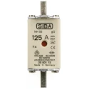 SIBA 125A NH Fuse NH00 500V AC Ceramic Time Current, Current Limiting NH Series NH00 Model 