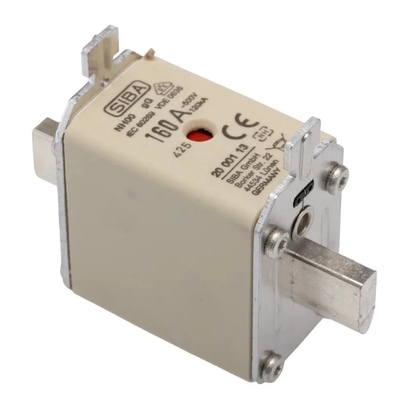 SIBA 160A NH Fuse NH00 500V AC High Rupture Capacity with Combination Indicator NH00