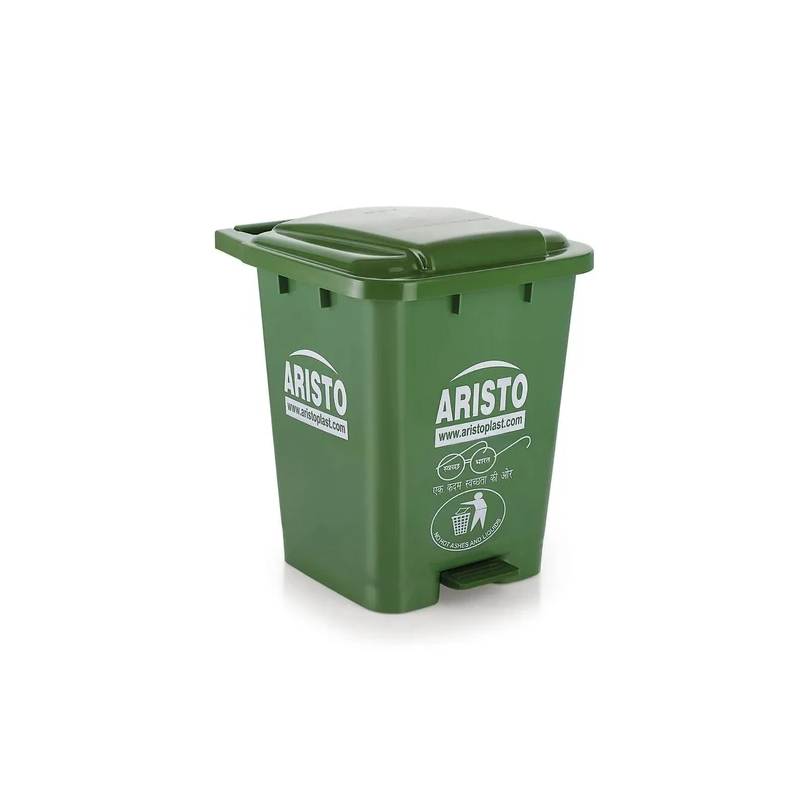 aristo-plastic-pedal-garbage-waste-dustbin-green-28739