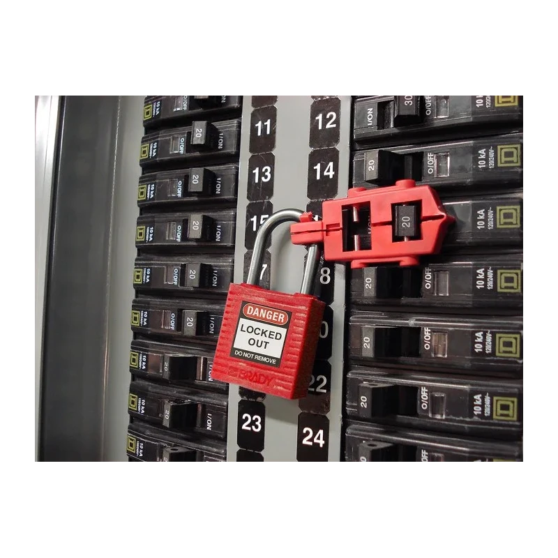 RS PRO Red 1-Lock Lockout Nylon Circuit Breaker Switch Lockouts, 7.14 mm SINGLE POLE CIRCUIT BREAKER EA