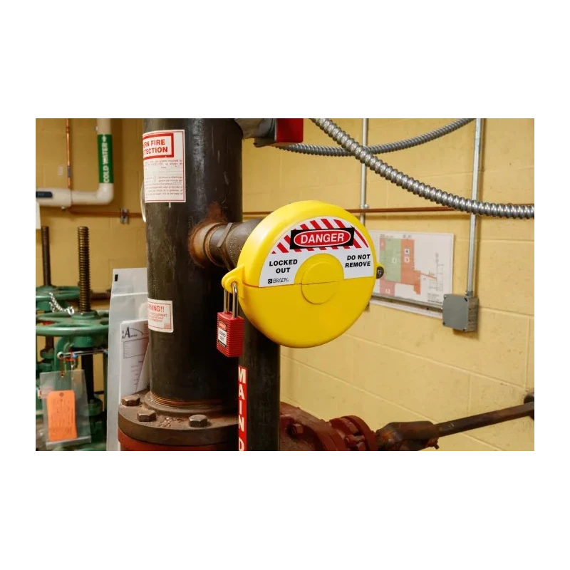 Brady Yellow 1-Lock Lockout Polypropylene Gate Valve Lockout, 9.53 mm GATE VALVE LOCKOUTS GVLO 1-2.5 YELLOW