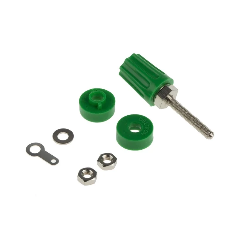 RS PRO Green 16A Binding Post with Brass Contacts and Nickel Plated 423-223