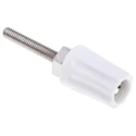 RS PRO White 16A Binding Post with Brass Contacts and Nickel Plated 423-251