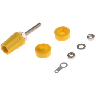 RS PRO Yellow 16A Binding Post with Brass Contacts and Nickel Plated 423-245
