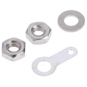 RS PRO White 16A Binding Post with Brass Contacts and Nickel Plated 423-251