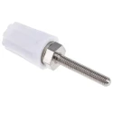RS PRO White 16A Binding Post with Brass Contacts and Nickel Plated 423-251