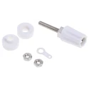 RS PRO White 16A Binding Post with Brass Contacts and Nickel Plated 423-251