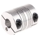 Ruland Aluminium Clamp Style Flexible Shaft Coupler 25.4 mm OD 10 mm Bore, 31.8 mm Length PCMR25-10-10-A