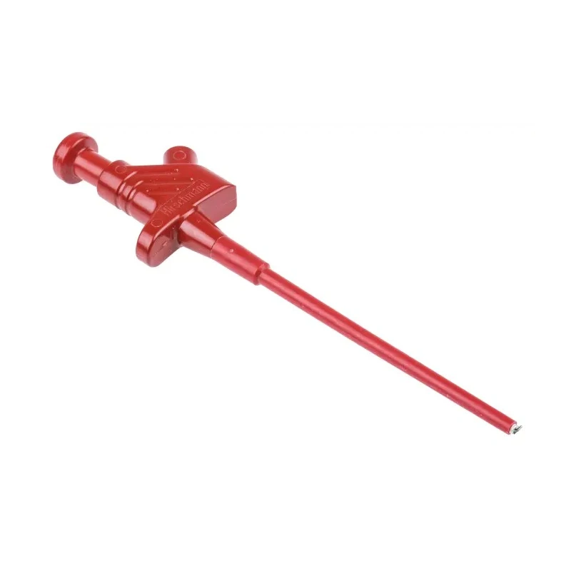 Staubli Red Grabber Clip, 3.5 mm Tip, 60V, 4A, 4 mm Socket 930113101-
