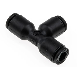 Legris Pneumatic Push In Equal Tee Connector LF3000, 4 mm, Technical Polymer, Nickel Finish LF3000