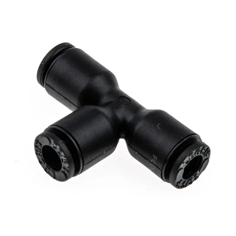 Legris Pneumatic Push In Equal Tee Connector LF3000, 4 mm, Technical Polymer, Nickel Finish LF3000