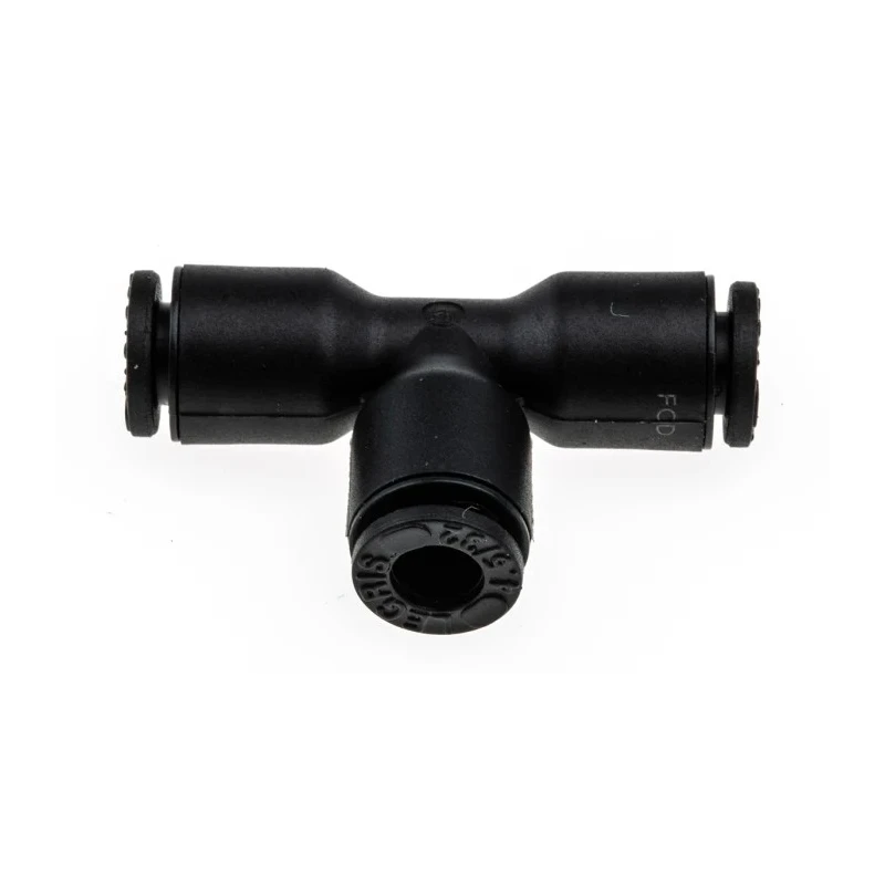 Legris Pneumatic Push In Equal Tee Connector LF3000, 4 mm, Technical Polymer, Nickel Finish LF3000