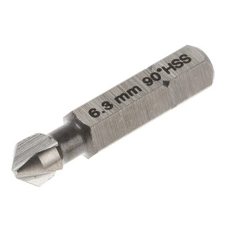 RS PRO High Speed Steel Drill Bit 6.3 mm Head Diameter 3 Flute 90 Degree Countersink 1 Piece 423-876