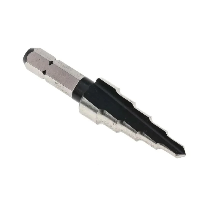 RS PRO HSS 4 to 12 mm Drill Bit, 55mm Overall Length, Hex Shank 7.15mm, Bright Finish 423-854