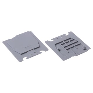 Entrelec SCF Series Grey Polyamide End Section for Use with Terminal Block 1SNA118707R0300