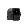 Bulgin C14 Straight Panel Mount IEC Connector, 250V, 10A, Fuse Size 5 x 20 mm PF0001/63