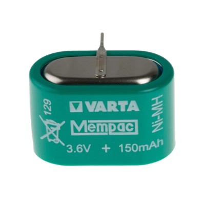 Varta 3.6 V Nickel Metal Hydride Button Rechargeable Battery 150mAh 55615603940