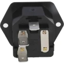 Bulgin C14 Straight Panel Mount IEC Connector, 250V, 10A, Fuse Size 5 x 20 mm PF0001/63