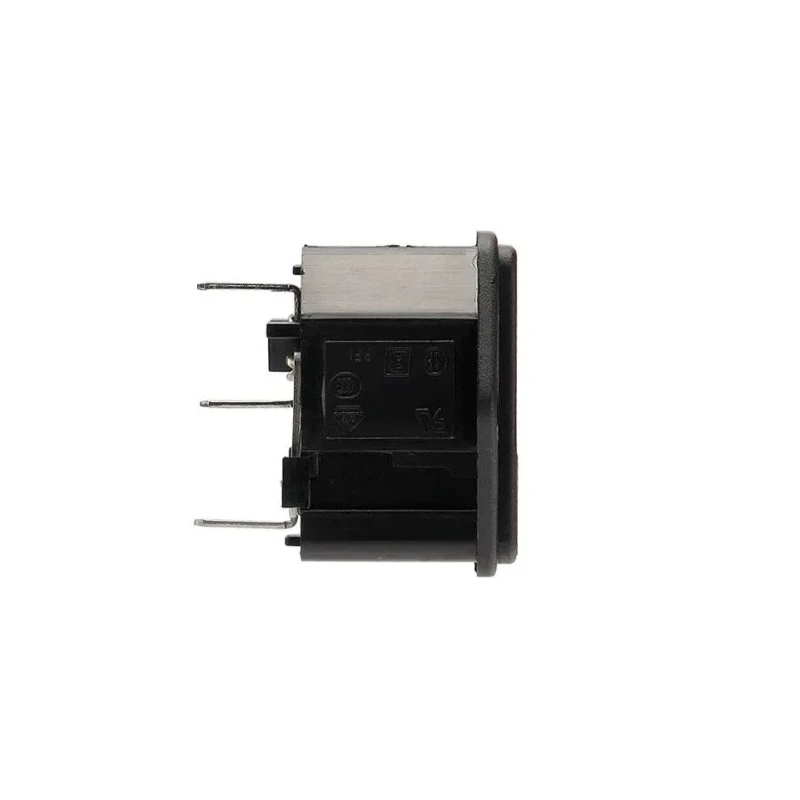 Bulgin C14 Straight Panel Mount IEC Connector, 250V, 10A, Fuse Size 5 x 20 mm PF0001/63