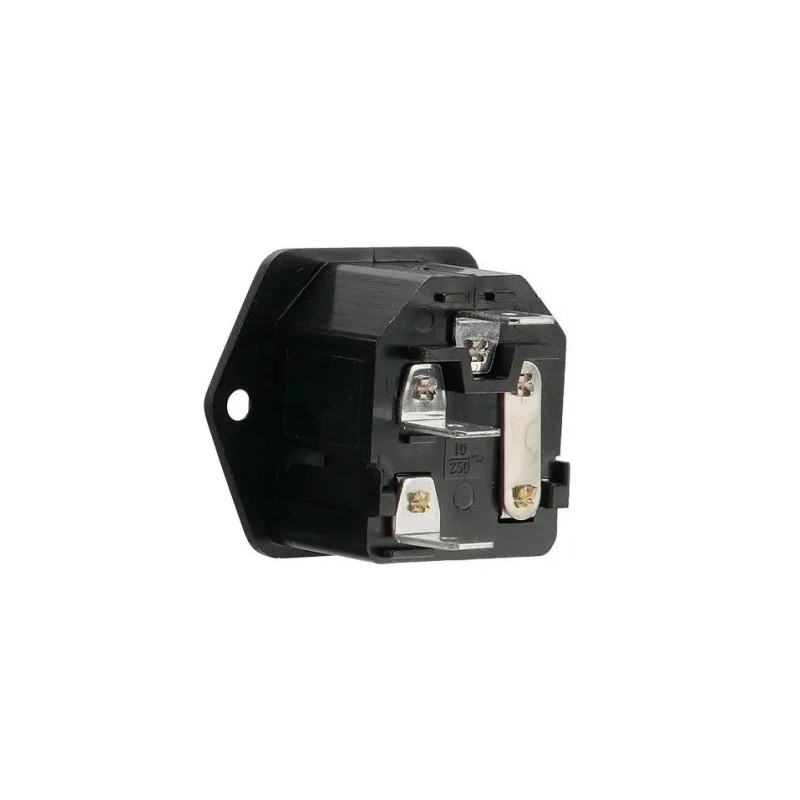 Bulgin C14 Straight Panel Mount IEC Connector, 250V, 10A, Fuse Size 5 x 20 mm PF0001/63