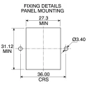 Bulgin C14 Straight Panel Mount IEC Connector, 250V, 10A, Fuse Size 5 x 20 mm PF0001/63
