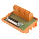 RS PRO 25-Contact Male Interface Module, D-Sub Connector, DIN Rail Mount, 50V, 1A, Side Entry, 90x70x62mm 425-106