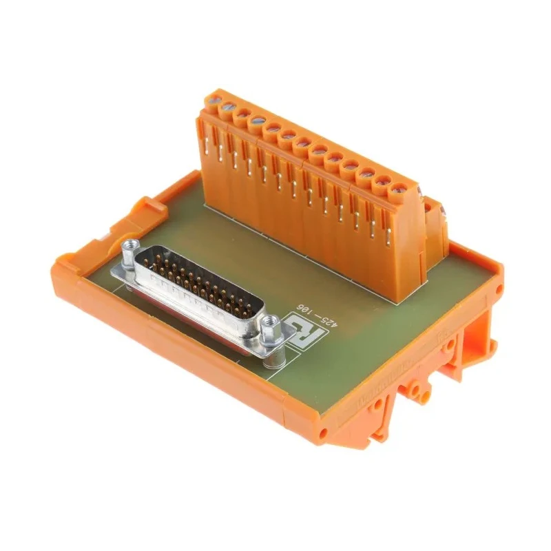 RS PRO 25-Contact Male Interface Module, D-Sub Connector, DIN Rail Mount, 50V, 1A, Side Entry, 90x70x62mm 425-106