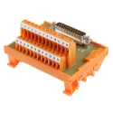 RS PRO 25-Contact Male Interface Module, D-Sub Connector, DIN Rail Mount, 50V, 1A, Side Entry, 90x70x62mm 425-106