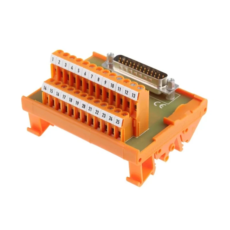 RS PRO 25-Contact Male Interface Module, D-Sub Connector, DIN Rail Mount, 50V, 1A, Side Entry, 90x70x62mm 425-106