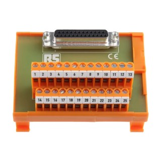 RS PRO 25-Contact Female Interface Module D-Sub Connector DIN Rail Mount 50V 1A 425-112