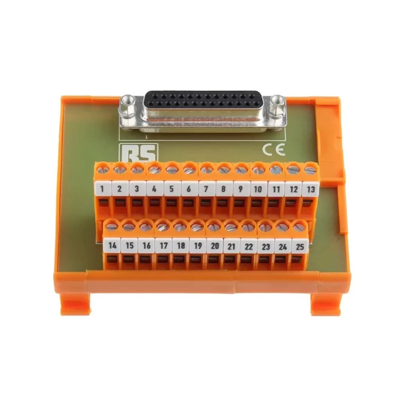 RS PRO 25-Contact Female Interface Module D-Sub Connector DIN Rail Mount 50V 1A 425-112
