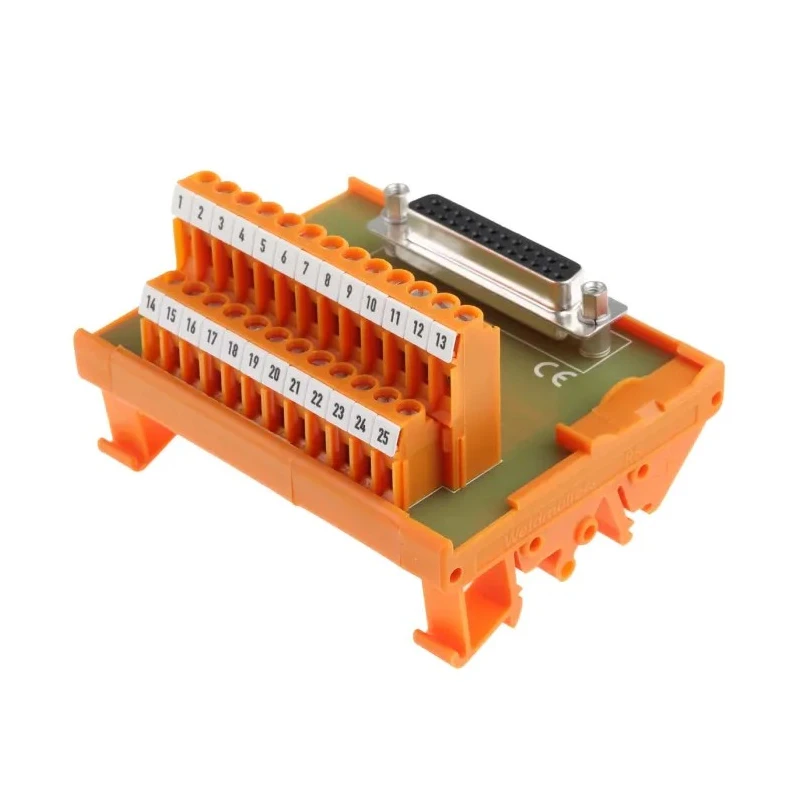 RS PRO 25-Contact Female Interface Module D-Sub Connector DIN Rail Mount 50V 1A 425-112