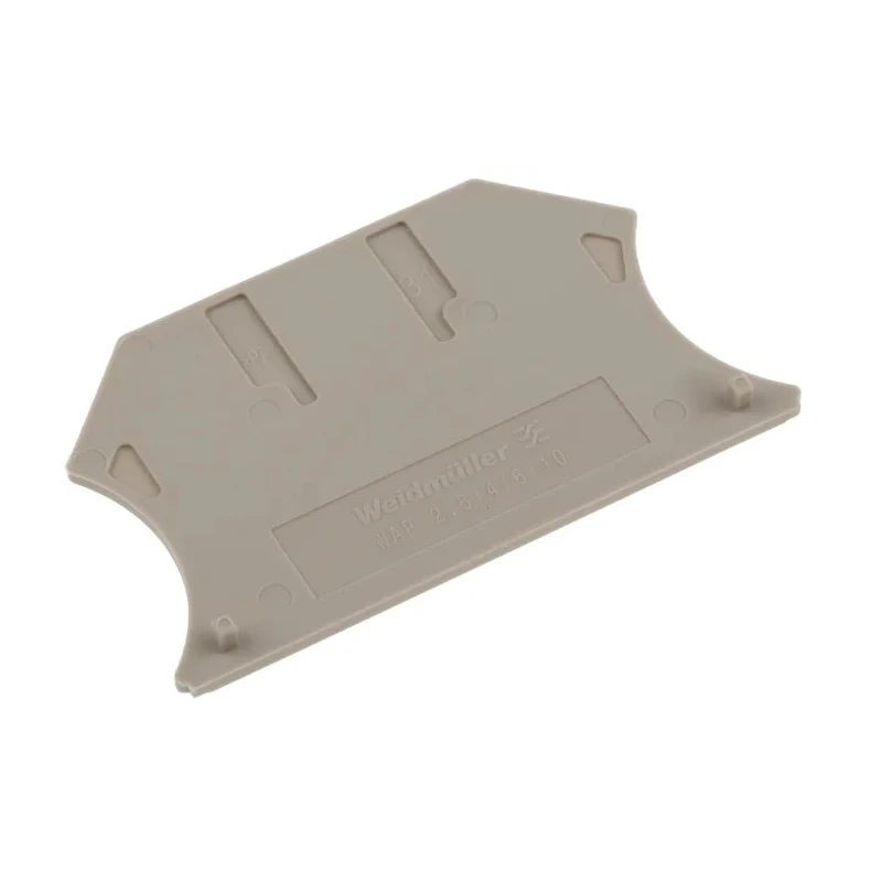 Weidmüller W Series Dark Beige Wemid End Cover for DIN Rail Terminal Blocks, ATEX Certified 1050000000