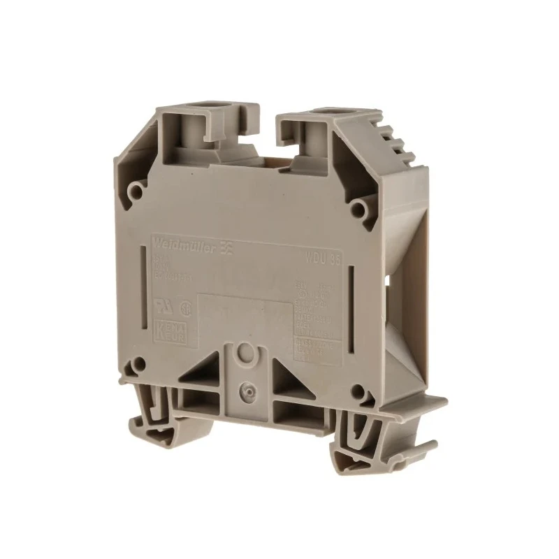 Weidmüller WDU Series Feed Through Terminal Block Brown, 35mm², 1-Level, Screw Termination, ATEX Certified 1020500000